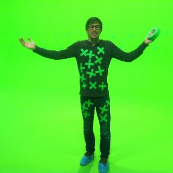 Byron on green screen