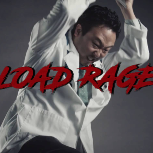 An angry doctor with the text "Load Rage"